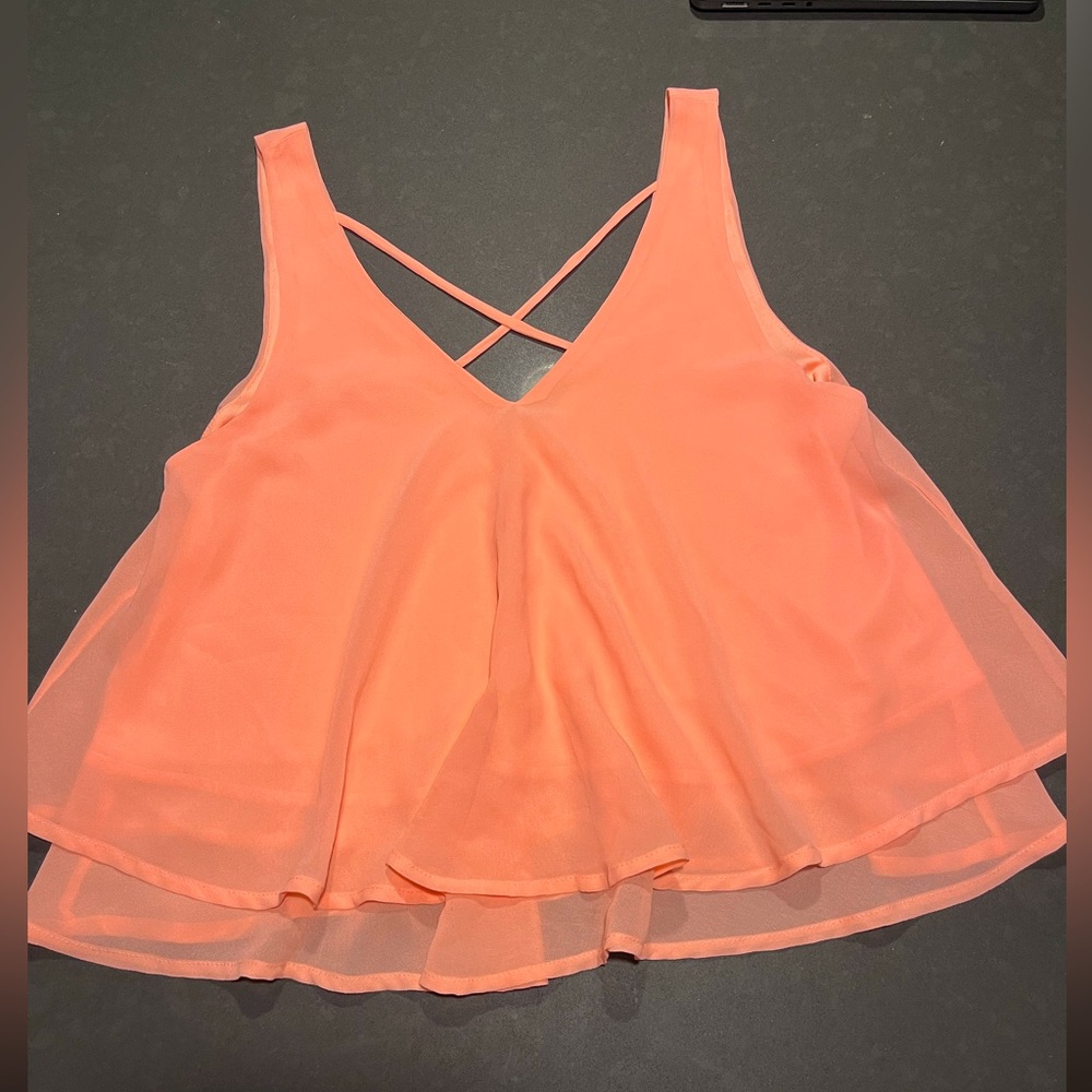 Criss-Cross Back Crop Blouse